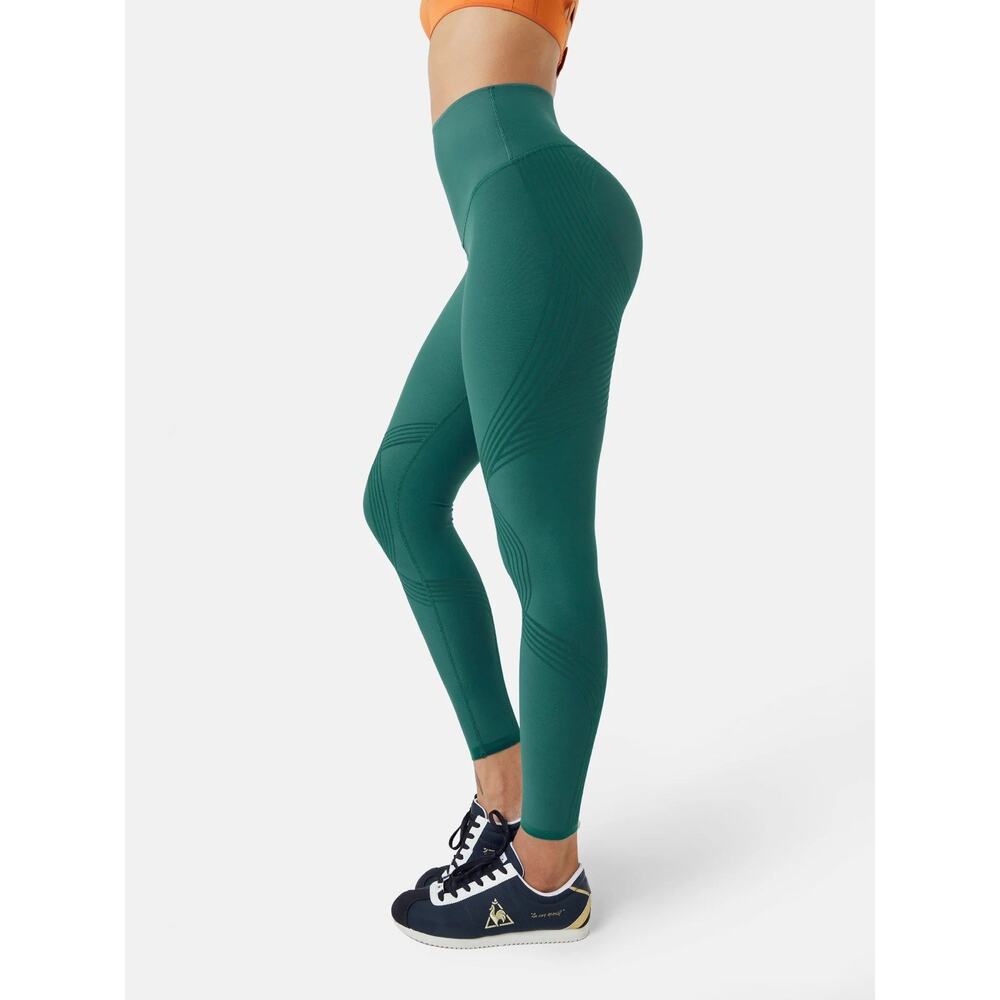 Fanka Body Sculpt Full Length Reversible Green Compression Leggings Gym Women M?